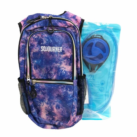 NEW Sojourner Hydration Pack Backpack Galaxy with 2L Water Bladder - Picture 4 of 8